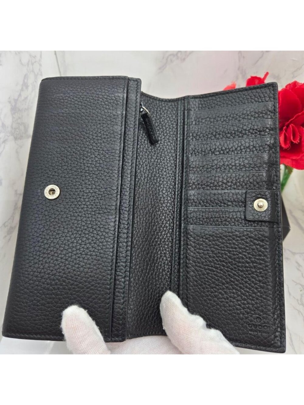 ★SOLD★ Gucci Wallet Interlocking GG Black - Picture 11 of 15